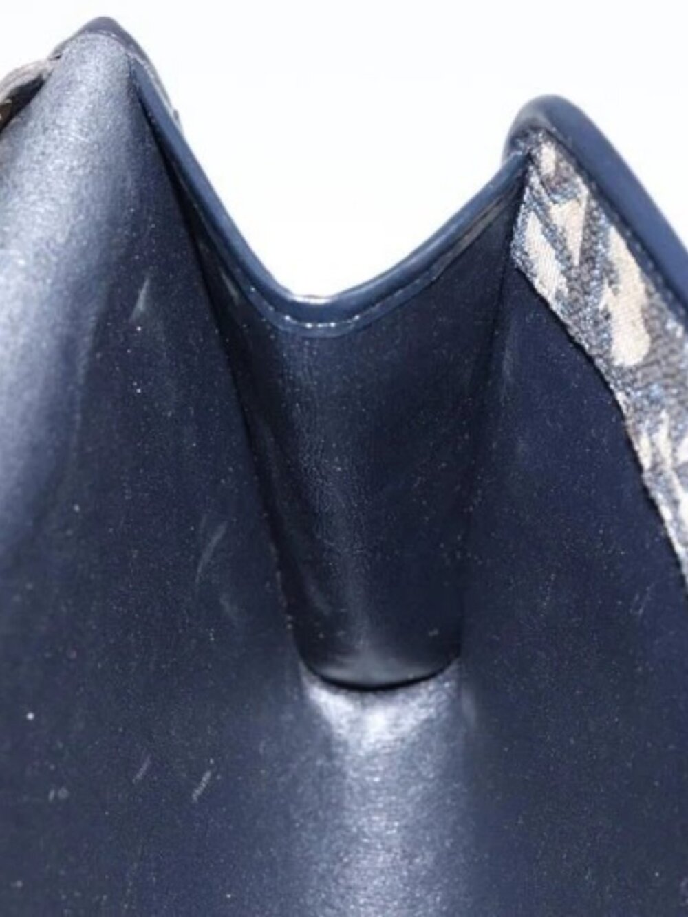 Christian Dior Trotter Canvas Chain Shoulder Bag Navy Auth 149106A - Picture 13 of 16